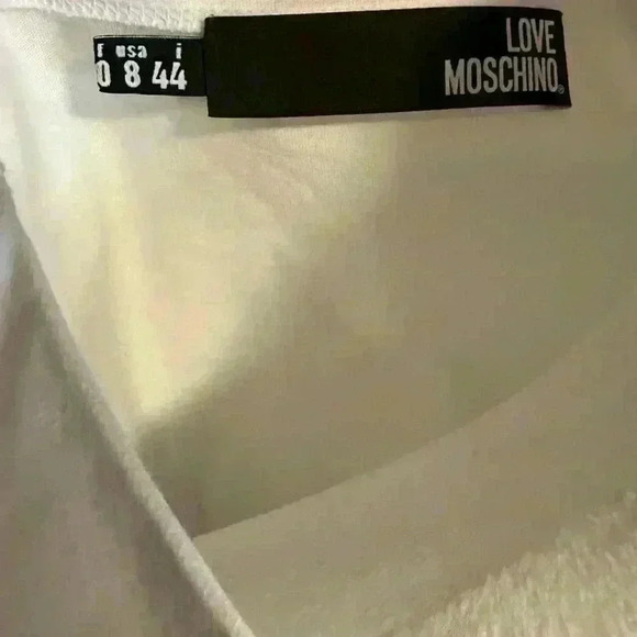 Moschino Love Moschino Women's US 5 - White Heart Graphic T-Shirt Dress 260 - Picture 4 of 5